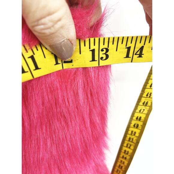 Girls Barbie Core Justice Bright Pink Faux Fur Vest Size 8 - Picture 5 of 6